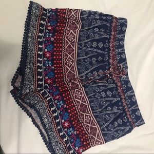 Hollister Tribal Flowy Shorts